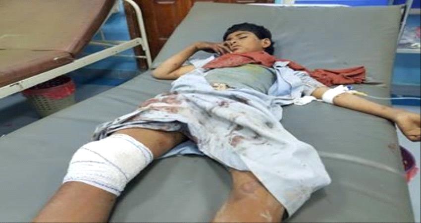 استشهاد طفل متأثر بجراحه في انفجار لغم ارضي من مخلفات #الحـوثيين بالجوف